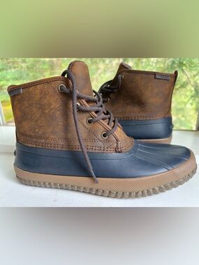 Sperry Two-Tone Brown and Black Breakwater Duck Boots : Men’s 9